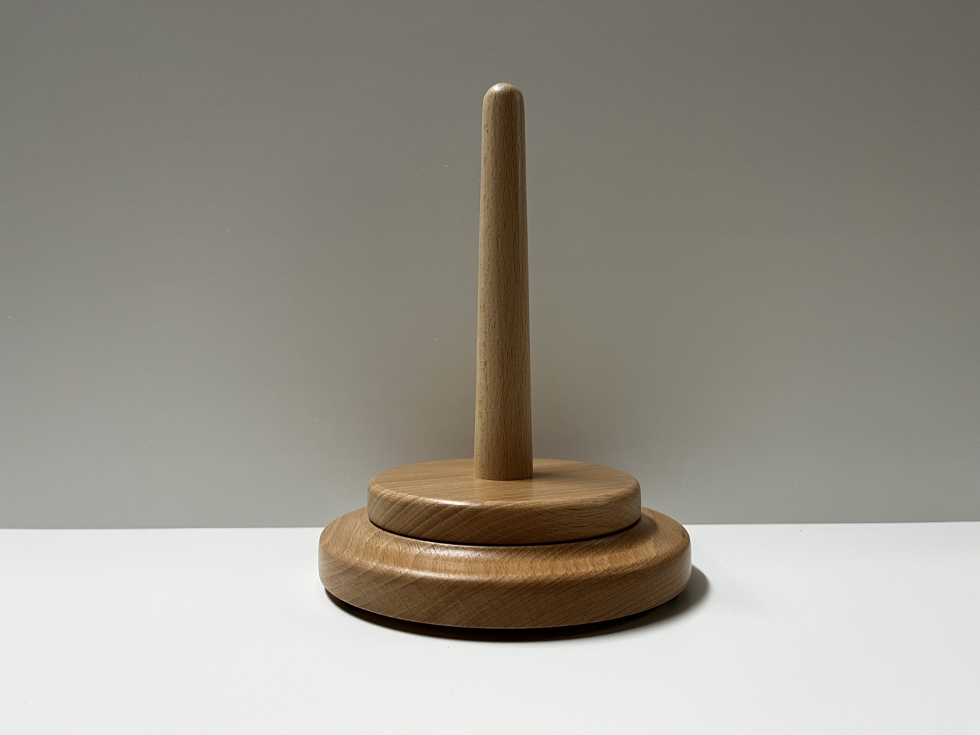 Wollabroller - Wollabwickler - Wollspule aus massiver Buche - Wollabwickler aus Buche