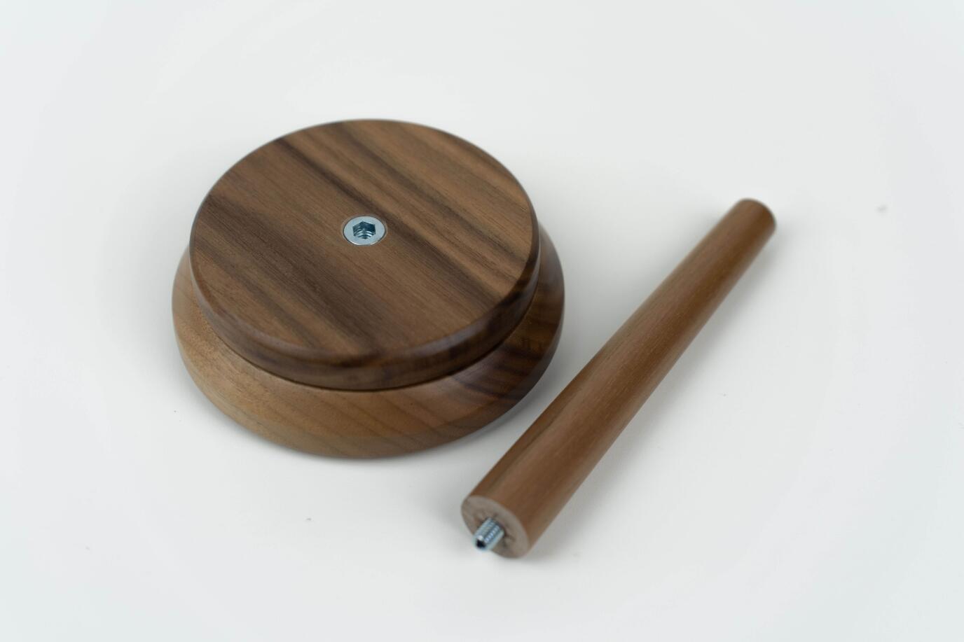 Wollabroller, To go, aus Nussbaum - Wollabroller zerlegbar