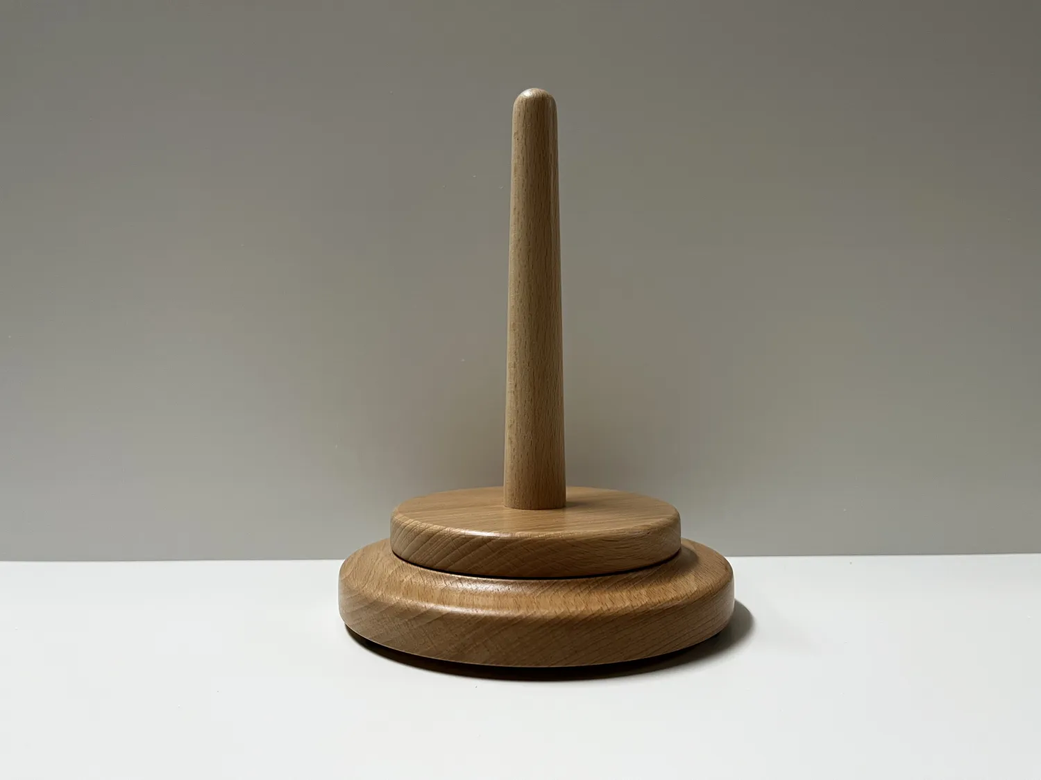 Wollabroller - Wollabwickler - Wollspule aus massiver Buche - Wollabwickler aus Buche