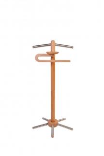 Herrendiener, Buche natur lackiert / Edelstahl