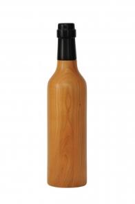 Pfeffermühle aus Holz Weinflasche, Kirschbaum natur lackiert