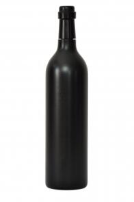 Pfeffermühle aus Holz - Weinflasche 0,75 l schwarz lackiert