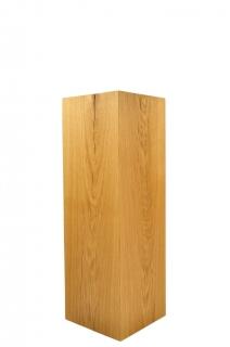 Dekosäule aus Holz, geschliffene und geölte Eiche, 76 cm hoch