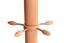 Mittelhaken aus Edelstahl - Garderobenständer / Schirmständer mit harmonischen Holzspitzen aus handlackiertem Holz