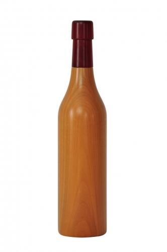 Pfeffermühle aus Holz - in Form einer 0,5 l Weinflasche aus Kirschbaum