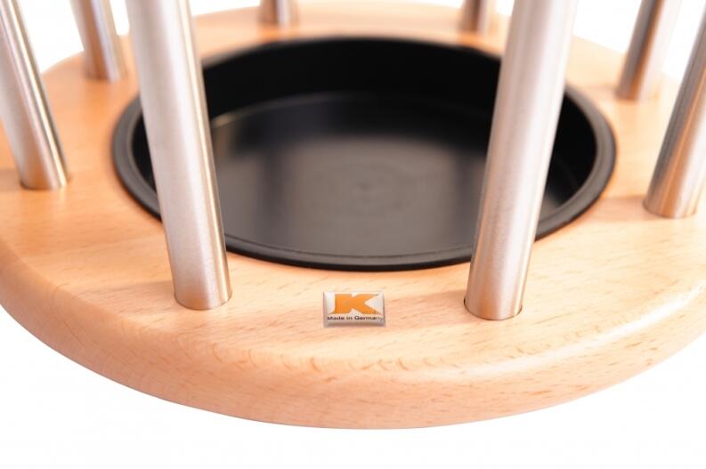 herausnehmbare Abtropfschale von Schirmständer, Buche - Edelstahl