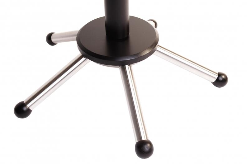 stabiler Standfuss, Garderobenständer wengefarbig - Edelstahl