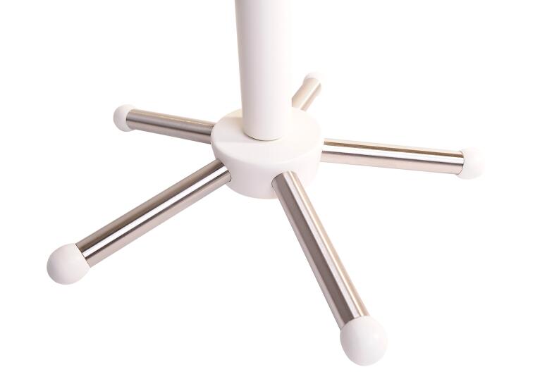 stabiler Standfuss von Garderobenständer weiß - Edelstahl